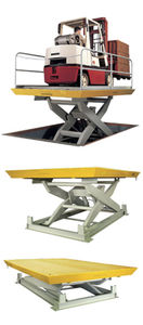 میز بالابر  با مکانیزم قیچی | هیدرولیکی | برای بارهای سنگین | لنگرگاه ( بارانداز ) بارگیری 