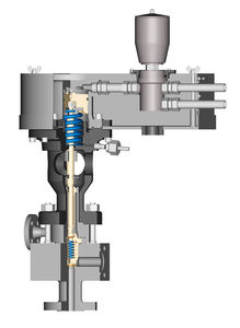 شیر عملگر هیدرولیک | برای بخار | با گردش 90 درجه