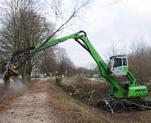 بازوی نوسانی برای بار کردن چوب 